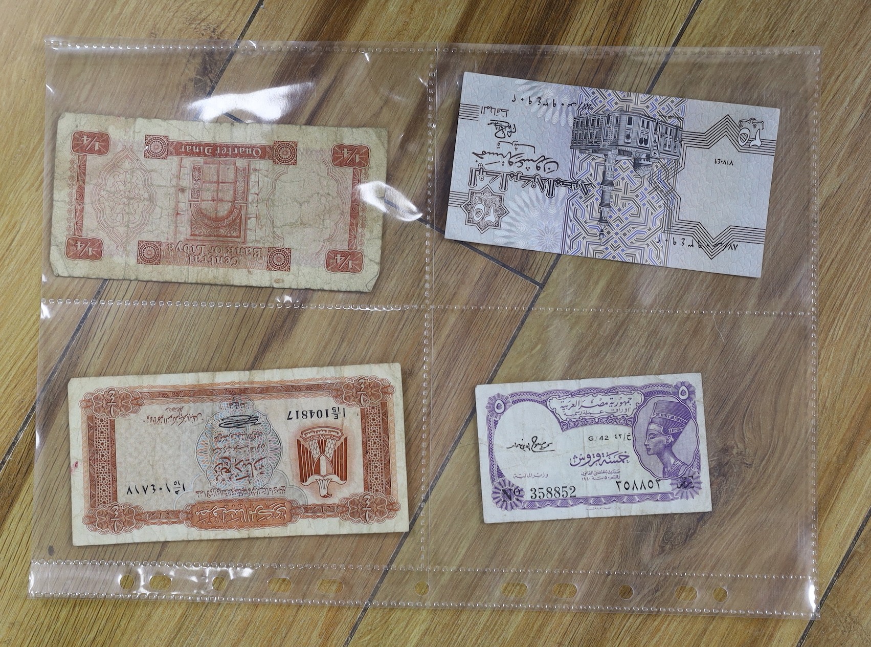 A group of world banknotes